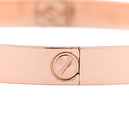 Cartier 18K Pink Gold 4 Diamond LOVE Bracelet 18 3 of 8
