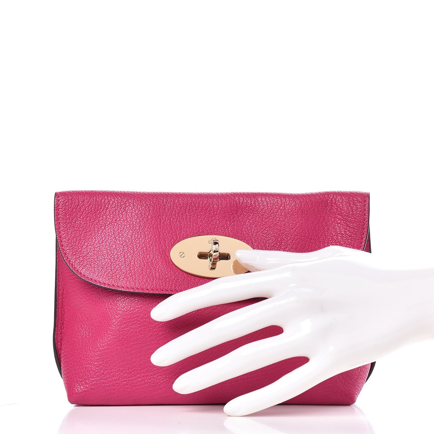 Classic Grain Calfskin Darley Cosmetic Pouch Pink