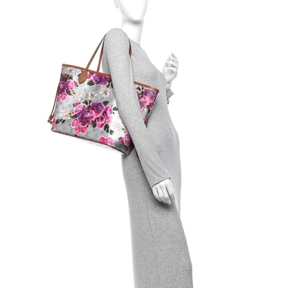 Louis Vuitton Metallic Monogram LV Garden Neverfull MM Silver 2 of 10
