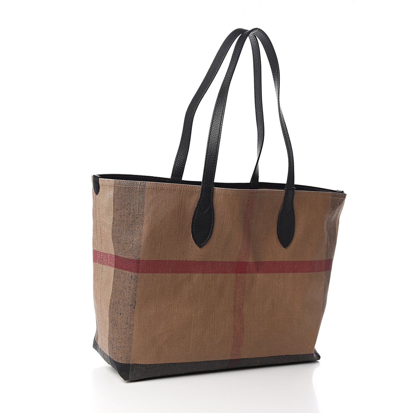 Coated Canvas Mega Check Medium Doodle Tote Black