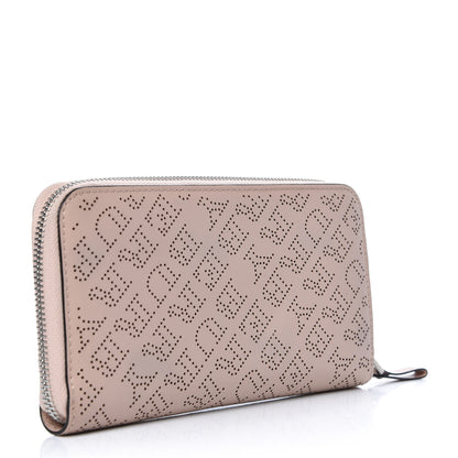 Burberry Calfskin Perforated Zip Around Wallet Pale Fawn Pink 3 of 6