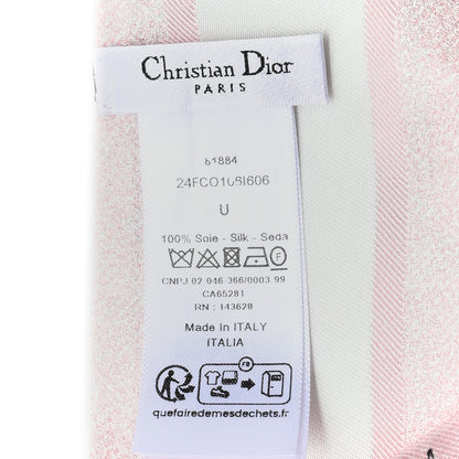 Christian Dior Silk Floral Mitzah Scarf Rose 3 of 4