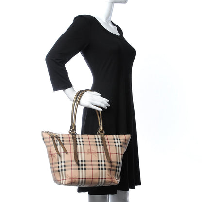 Burberry Haymarket Check Small Salisbury Tote Gold 3 of 16