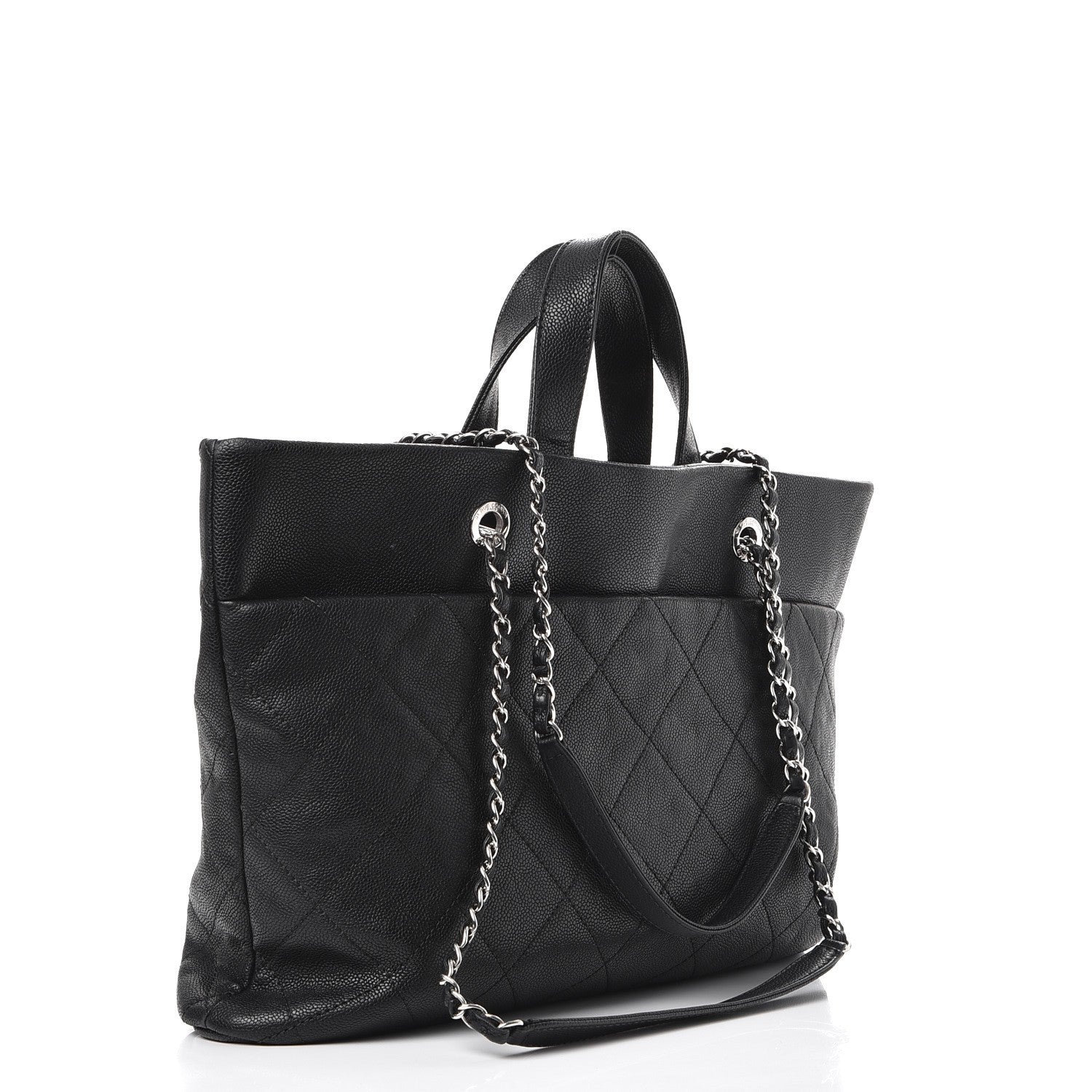 Chanel Caviar Quilted Large CC Tote Black 3 of 15
