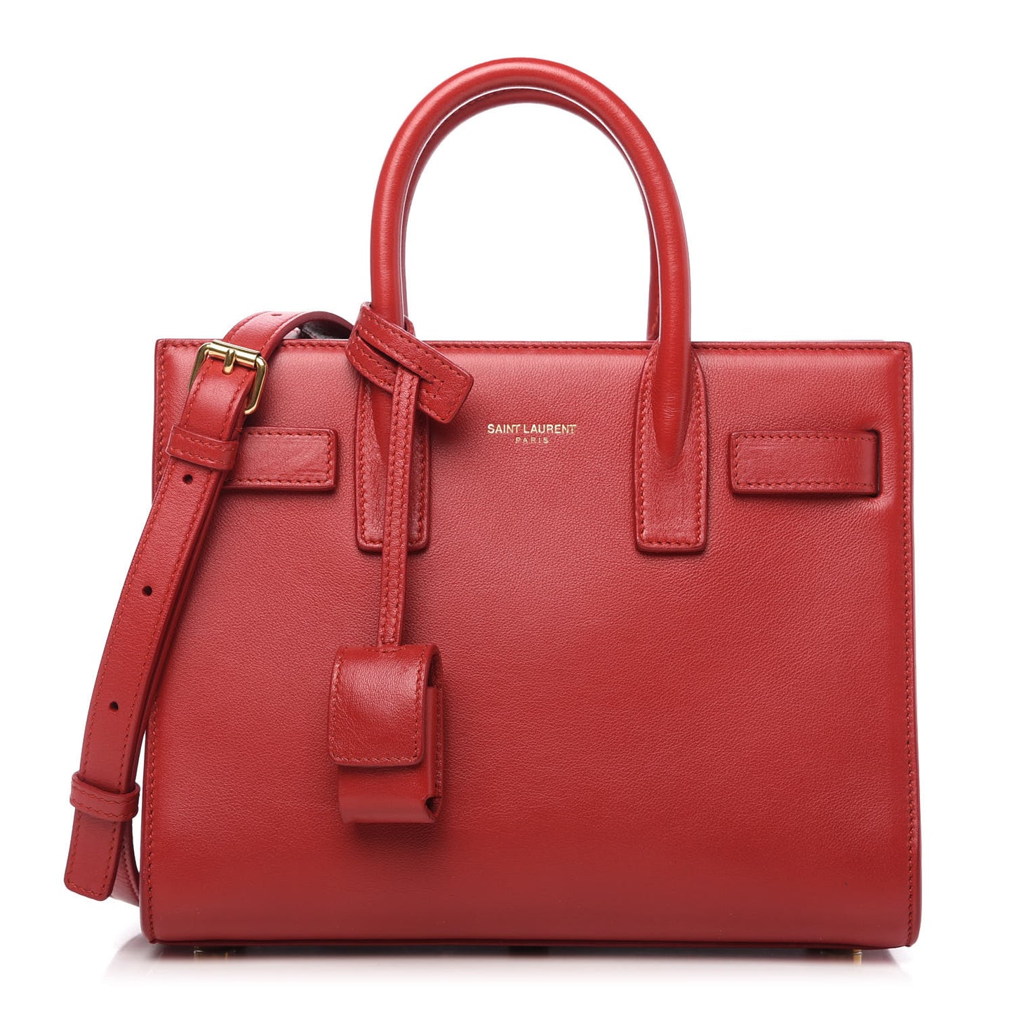 Calfskin Nano Sac De Jour Lipstick Red