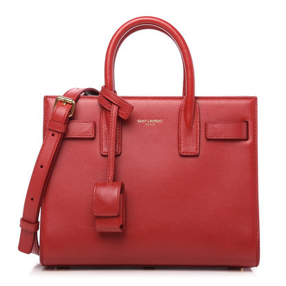 Saint Laurent Calfskin Nano Sac De Jour Lipstick Red 1 of 9