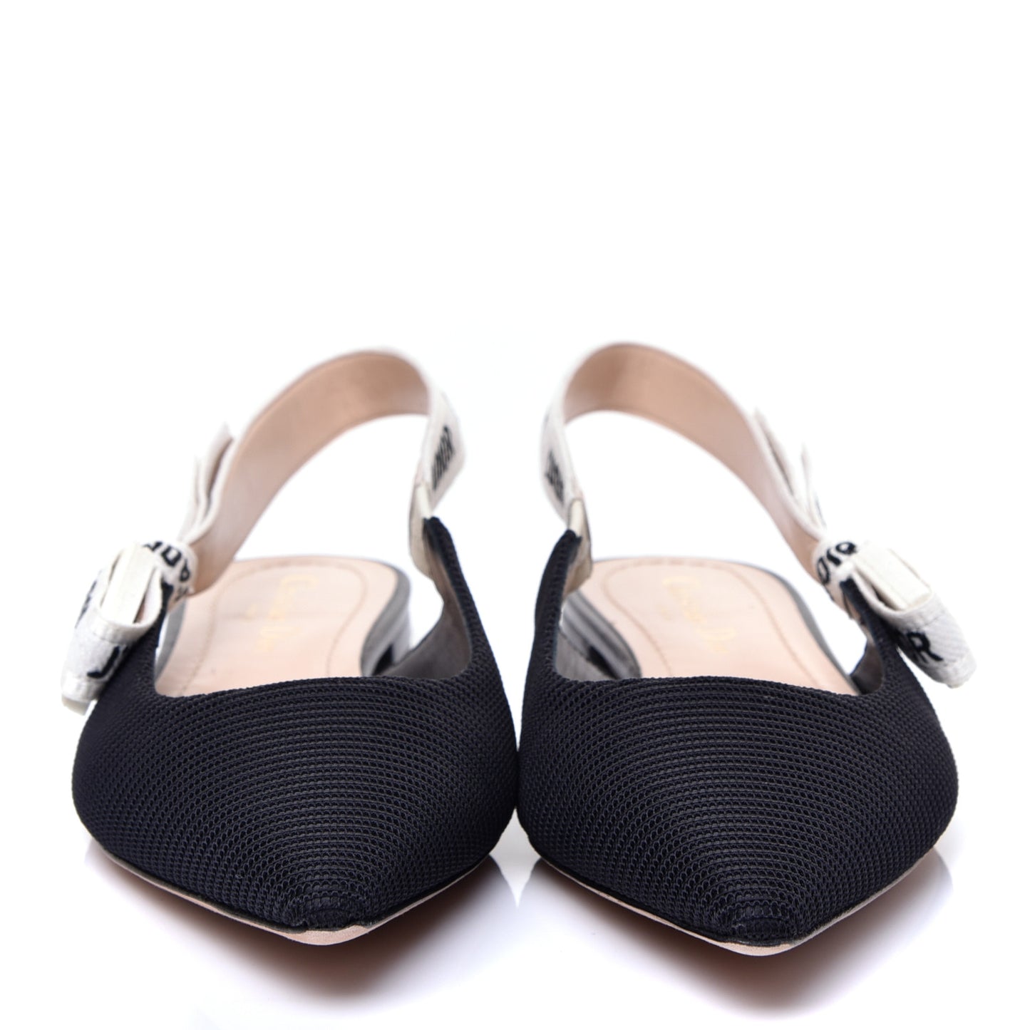 Technical Canvas Ribbon J'Adior Slingback Ballet Flats 38 Black