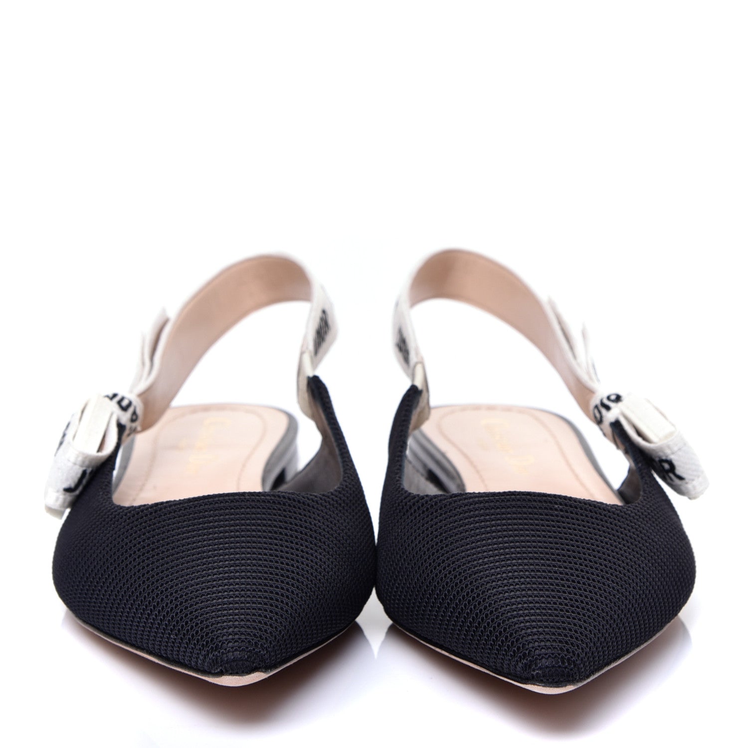 Christian Dior Technical Canvas Ribbon J'Adior Slingback Ballet Flats 38 Black 3 of 11