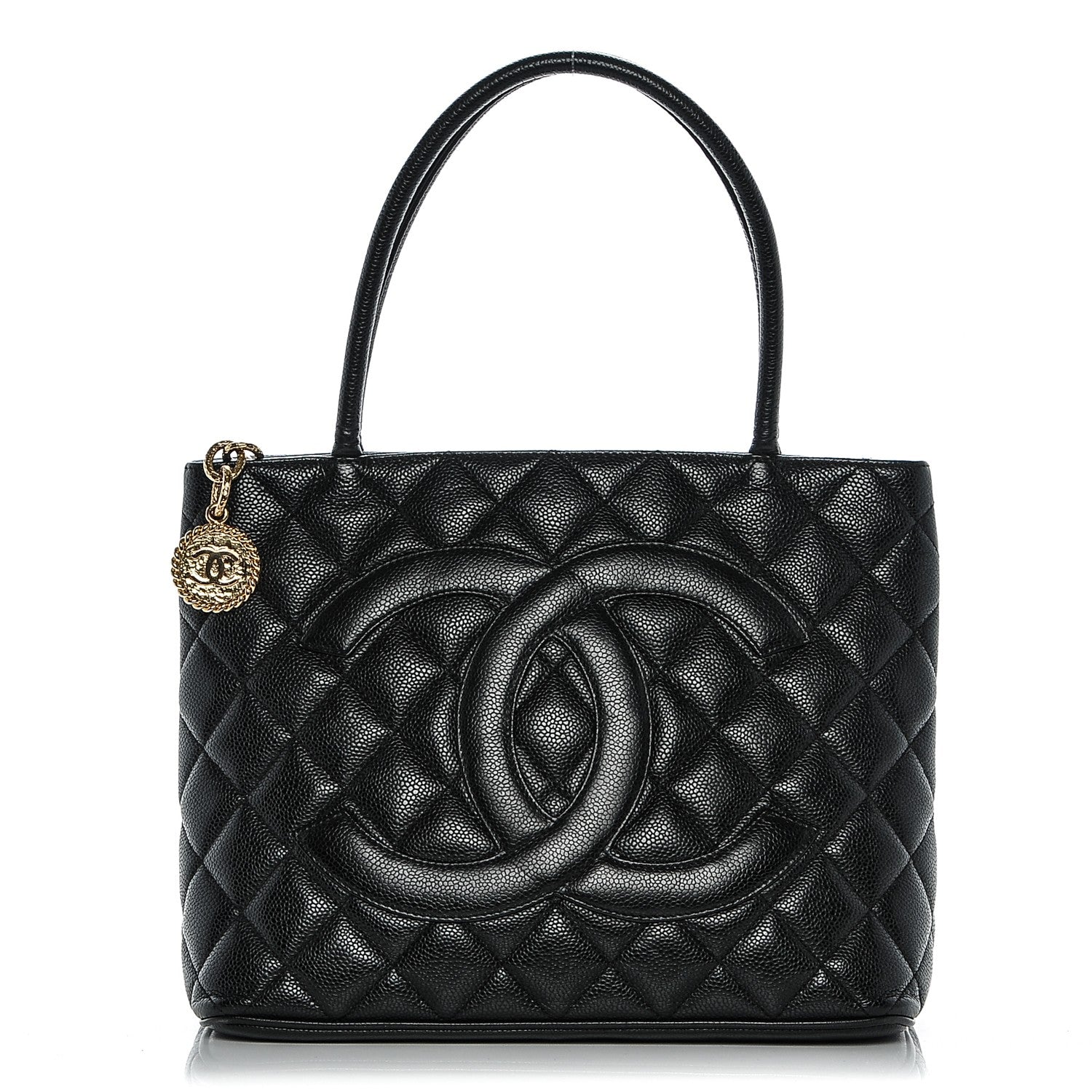 Chanel Caviar Quilted Medallion Tote Black 1 of 7