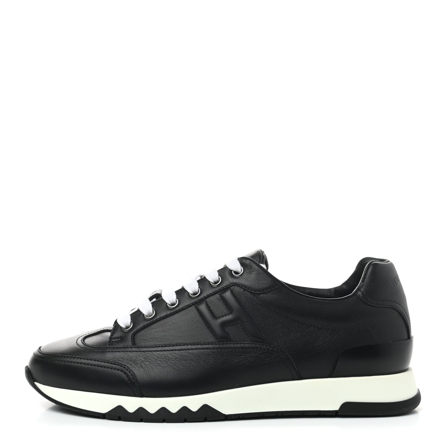 Calfskin Womens Trail Sneakers 40 Black