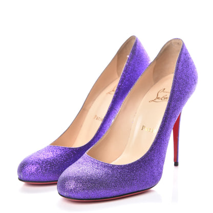 Christian Louboutin Mini Glitter 100 Pumps 39 Purple 3 of 12