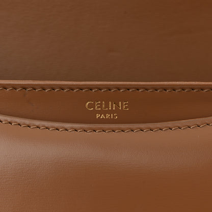 Celine Shiny Calfskin Besace Clea Triomphe Bronze 6 of 10