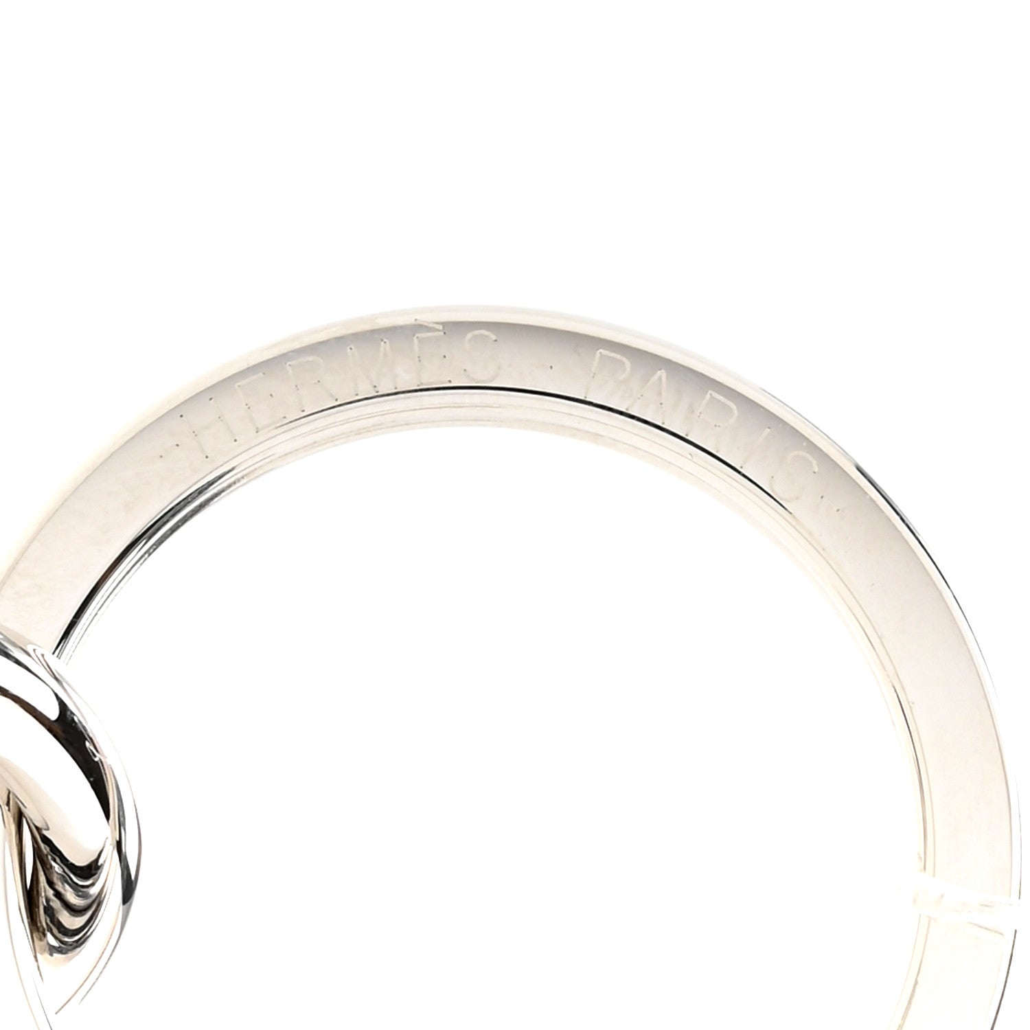Hermes Palladium Seashell Key Ring 3 of 5