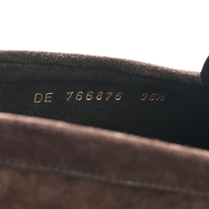 Saint Laurent Suede Le Loafer 15 Penny Slippers 36.5 Dark Chocolate 8 of 11