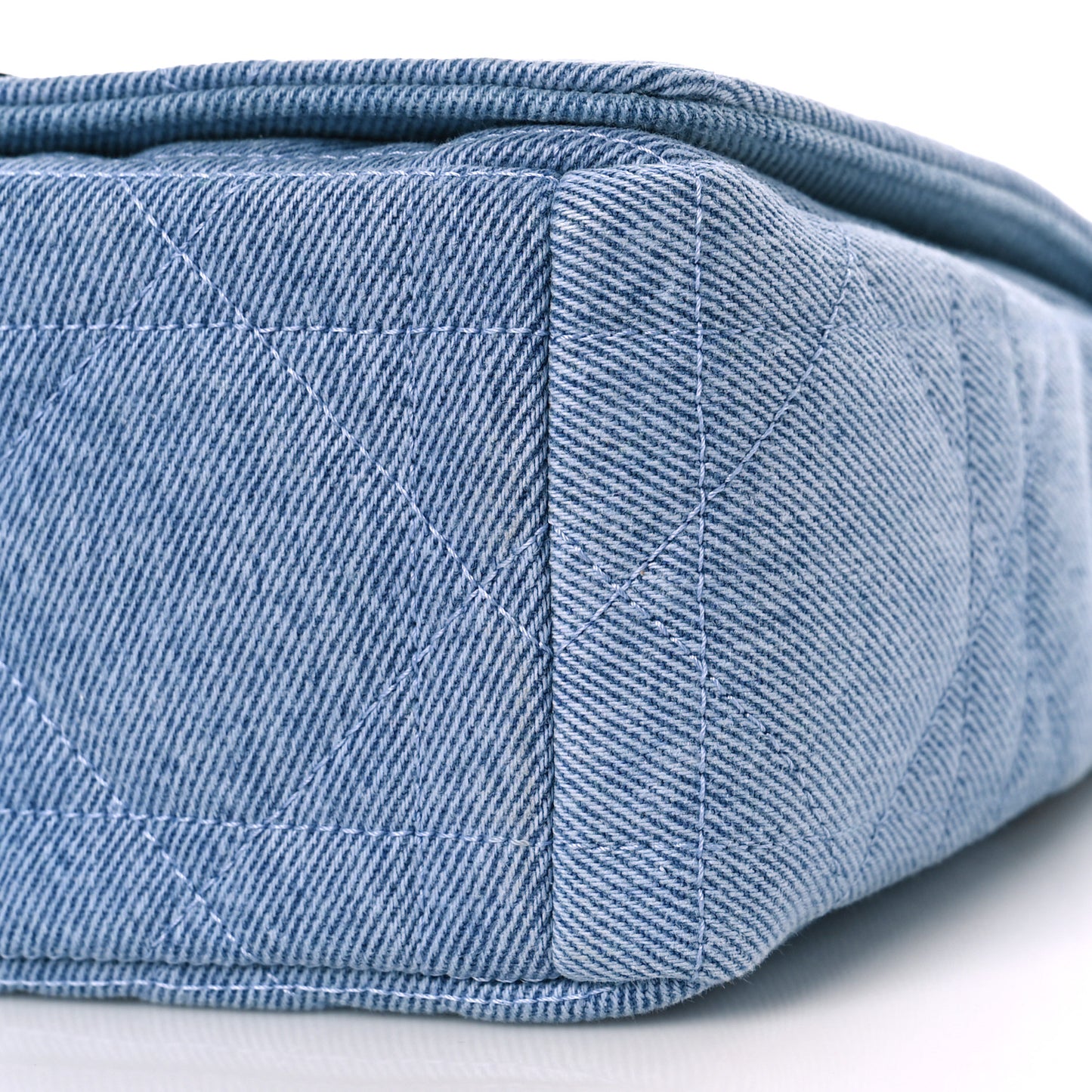 Denim Macrocannage Medium Caro Bag Blue