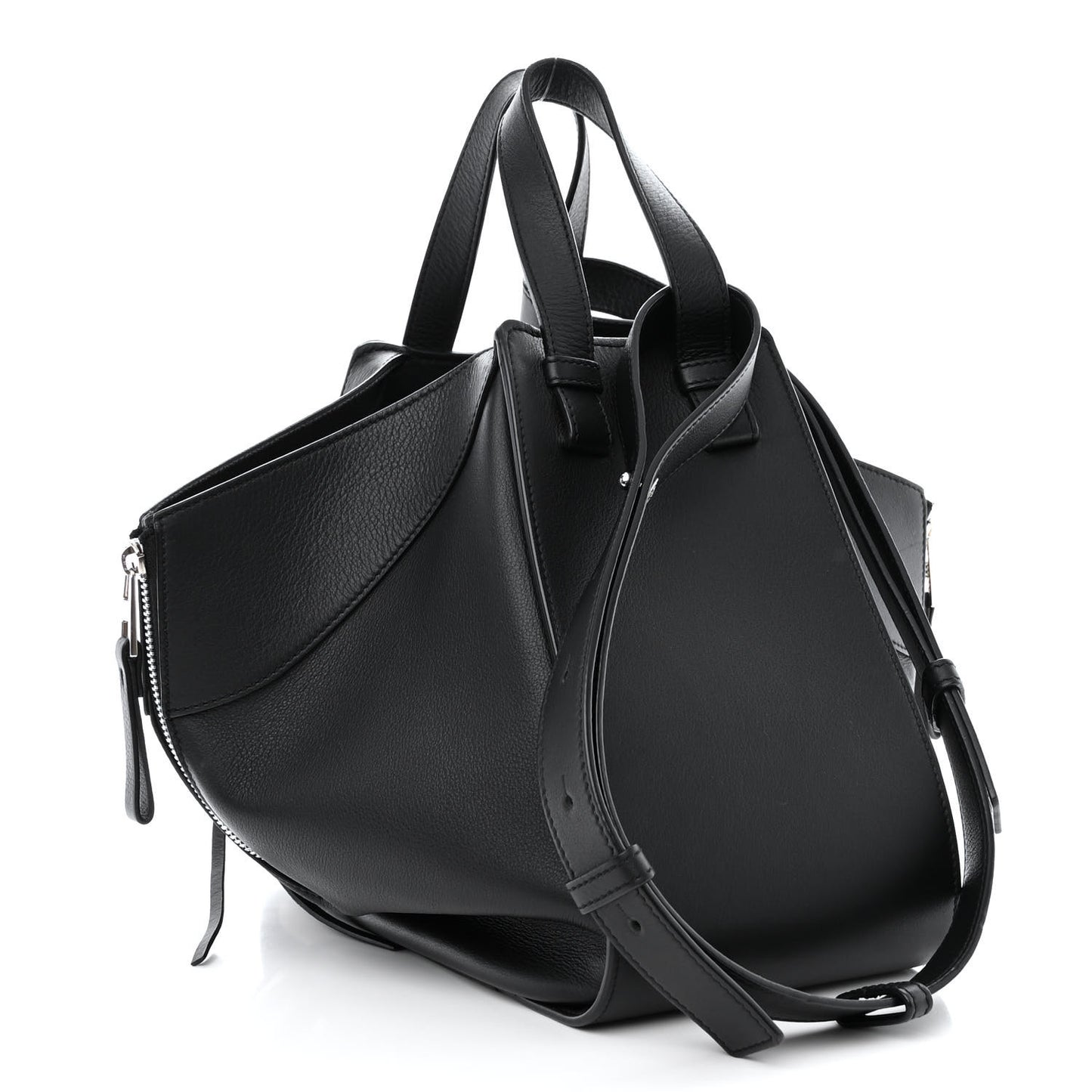 Calfskin Small Hammock Shoulder Bag Black