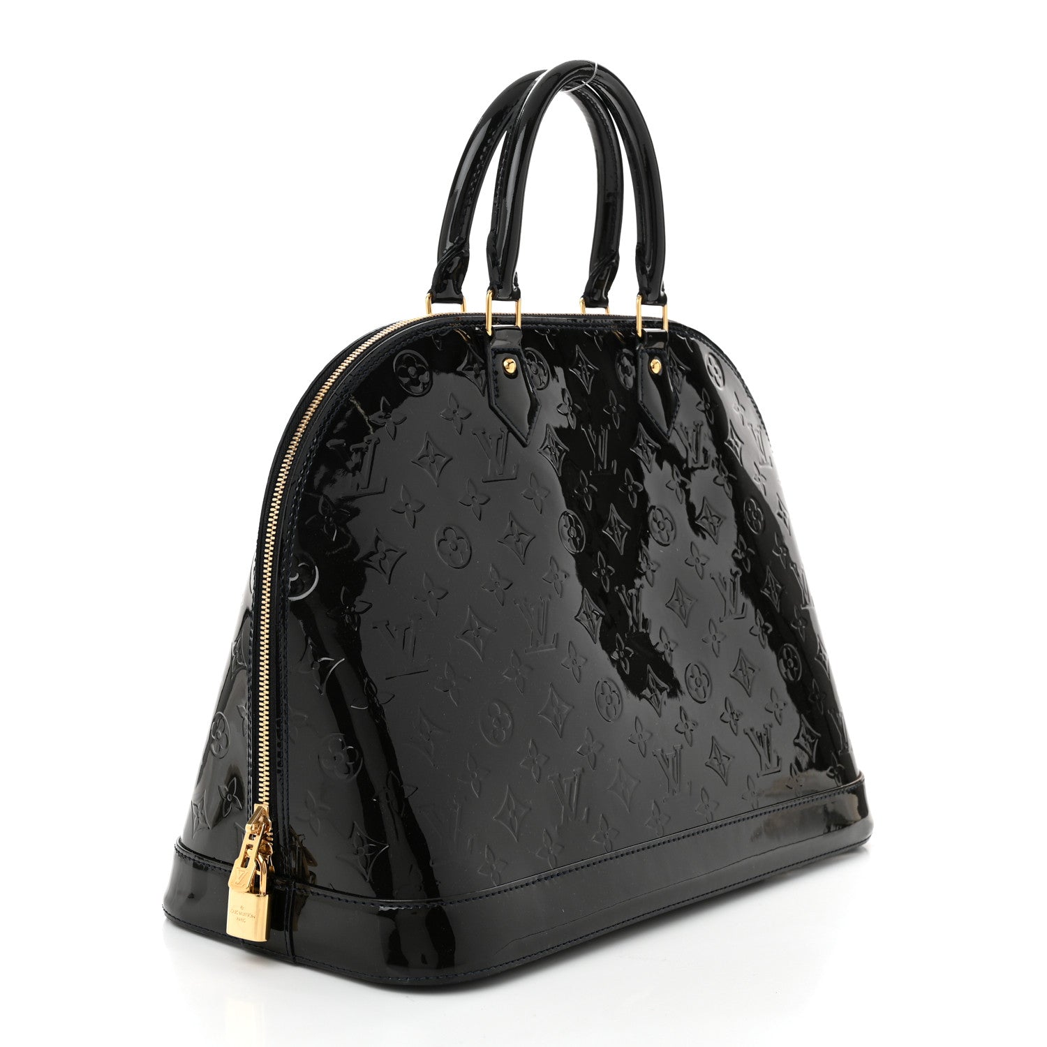 Louis Vuitton Vernis Alma GM Noir Magnetique 3 of 11