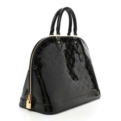 Louis Vuitton Vernis Alma GM Noir Magnetique 3 of 11