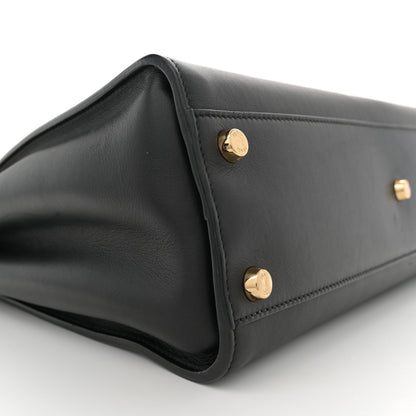 Fendi Vitello Tahiti Burro Large Peekaboo Iconic Essentially Satchel Black Corda 9 of 12