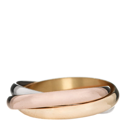 Cartier 18K Pink Yellow White Gold Small Trinity Ring 52 6 1 of 7