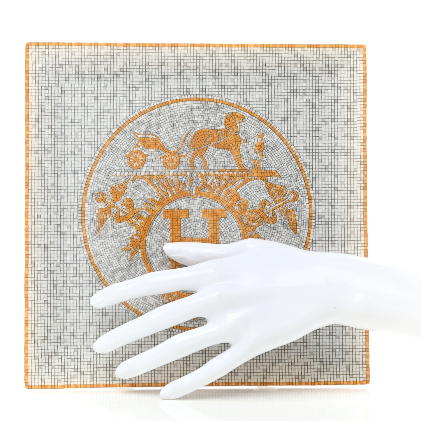Porcelain Mosaique au 24 Square Plate 9.1"
