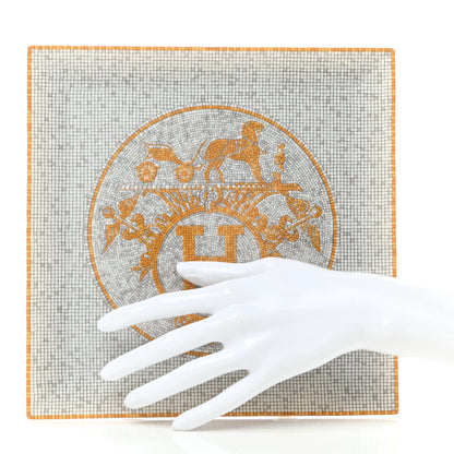 Hermes Porcelain Mosaique au 24 Square Plate 9.1" 2 of 6