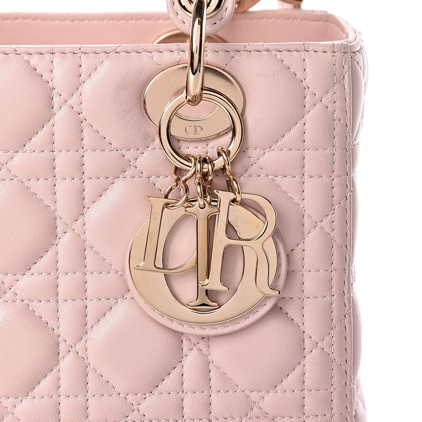Lambskin Cannage Medium Lady Dior Light Pink