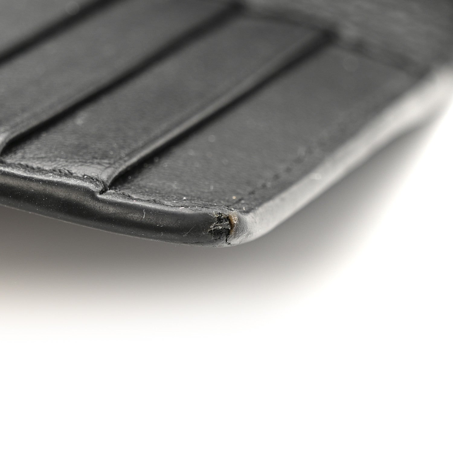Christian Dior Grained Calfskin Icon Vertical Bifold Card Holder Black 10 of 11