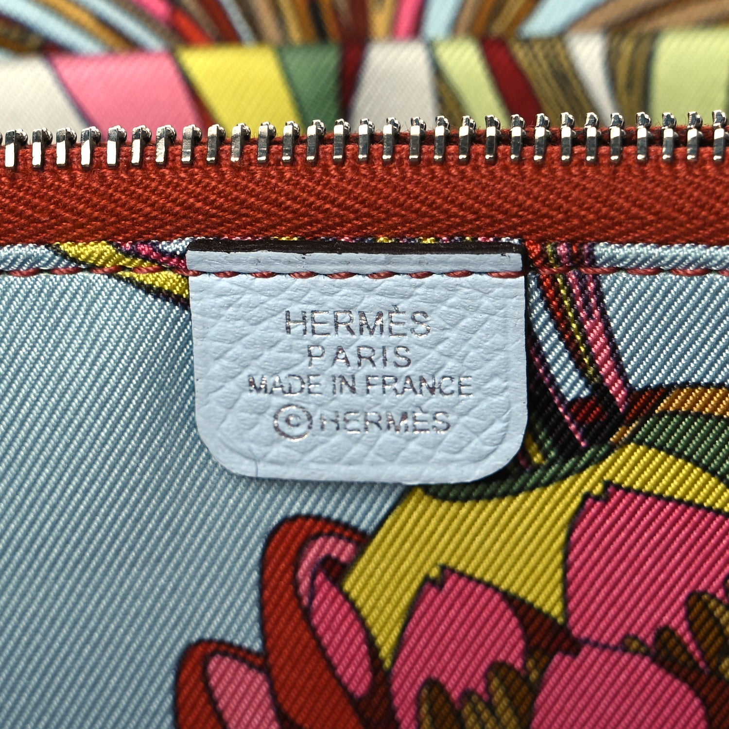 Hermes Epsom Silk'In Wallet Bleu Brume 6 of 8