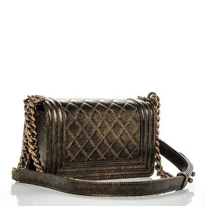 Chanel Metallic Calfskin Quilted Small Boy Flap Gold 3 of 7
