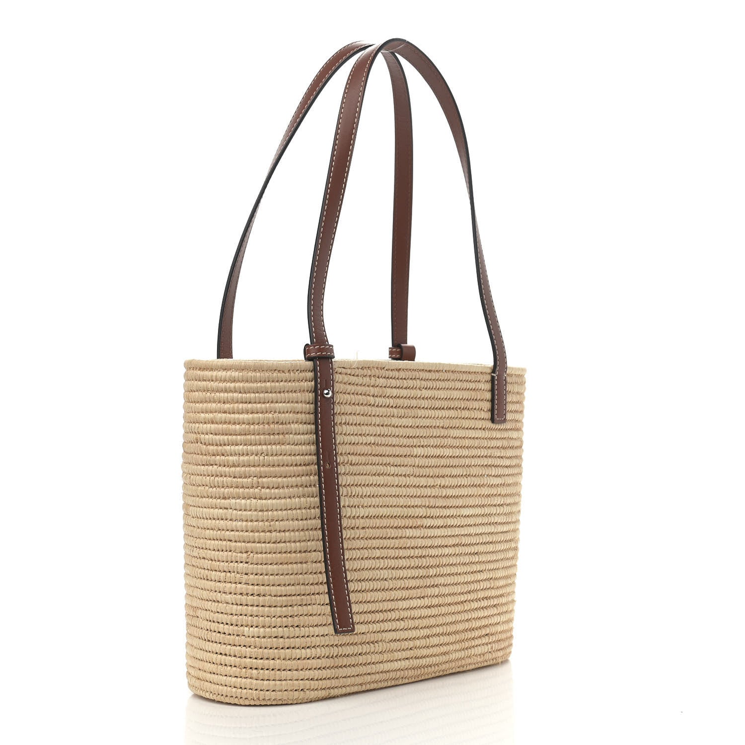 Loewe Raffia Small Square Basket Tote Bag Natural Tan 3 of 11