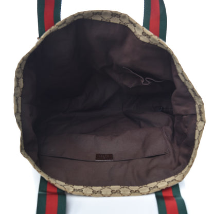 Gucci GG Monogram Medium Web Handle Vertical Tote Dark Brown 5 of 10