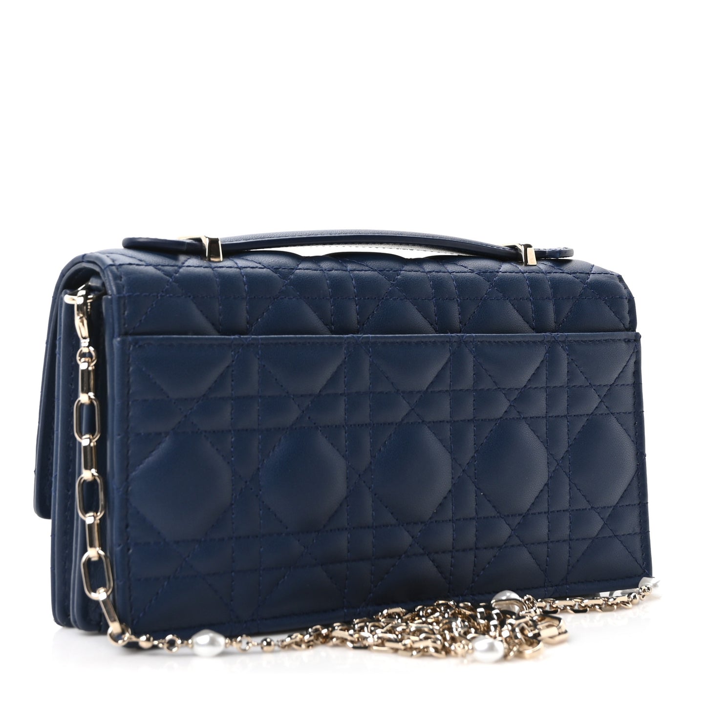 Lambskin Cannage Mini My Dior Bag Deep Ocean Blue