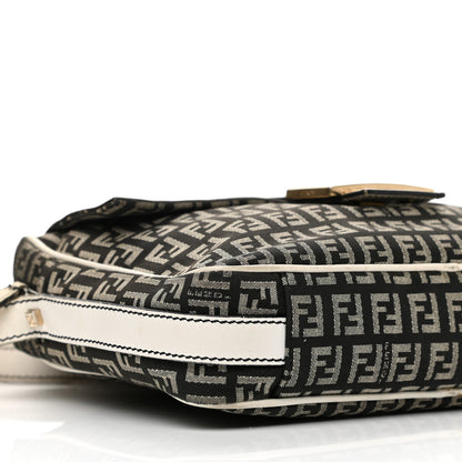 Fendi Zucchino Vitello Crossbody Black White 8 of 17