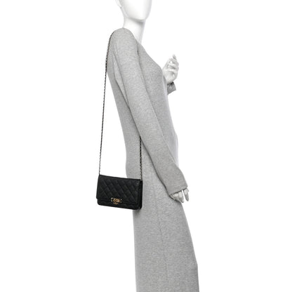 Chanel Caviar Quilted Golden Class Wallet On Chain WOC Black 2 of 12