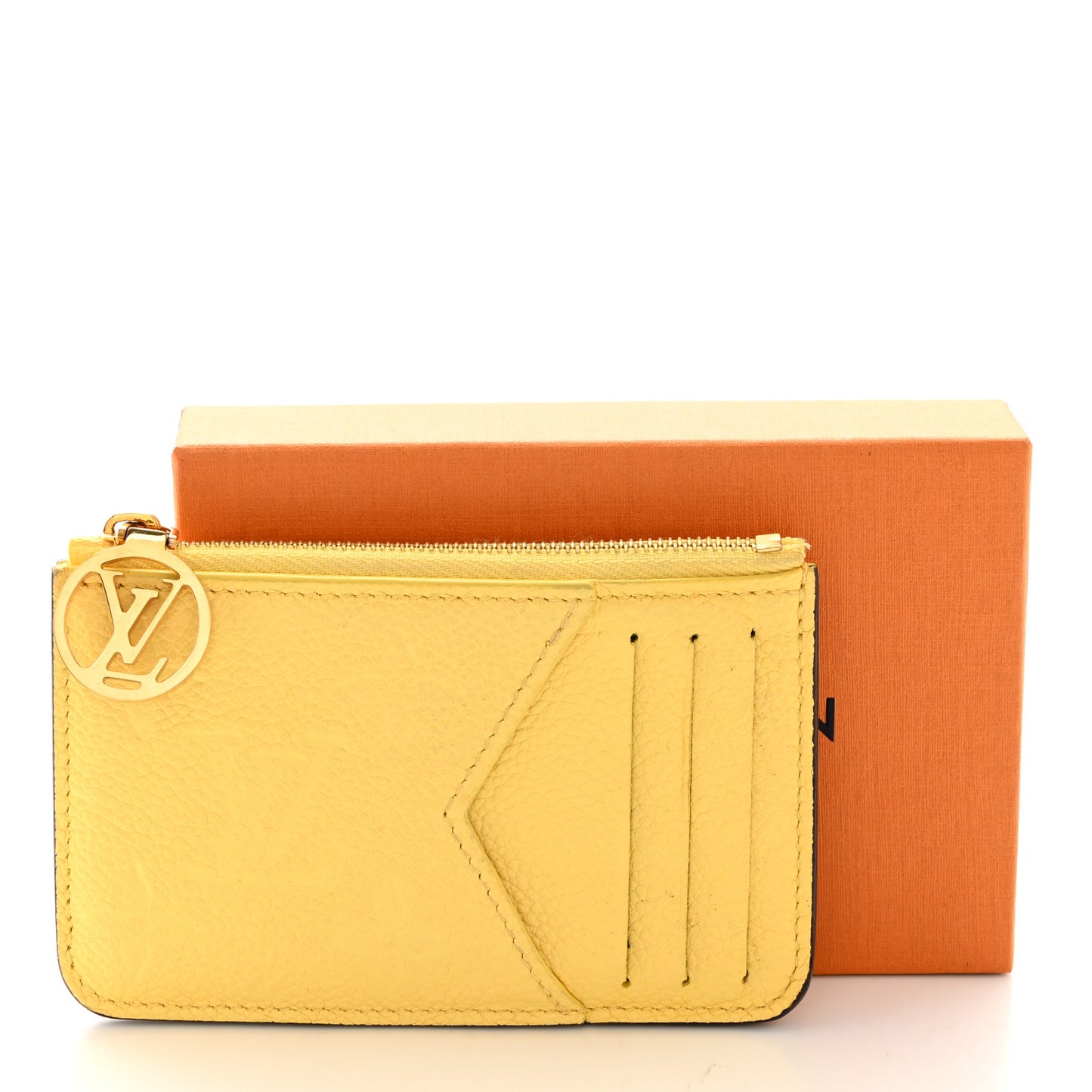 Empreinte Monogram Zipped Romy Card Holder Jaune