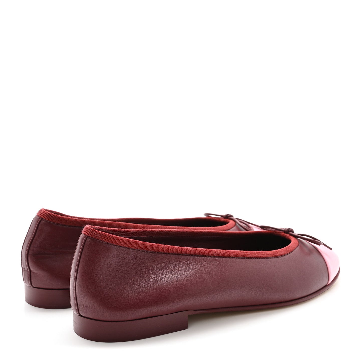 Lambskin Cap Toe CC Slingback Flats 38 Burgundy Pink 39 Burgundy Pink