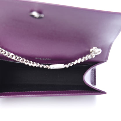 Saint Laurent Grain De Poudre Small Monogram Kate Satchel Lilac 4 of 11