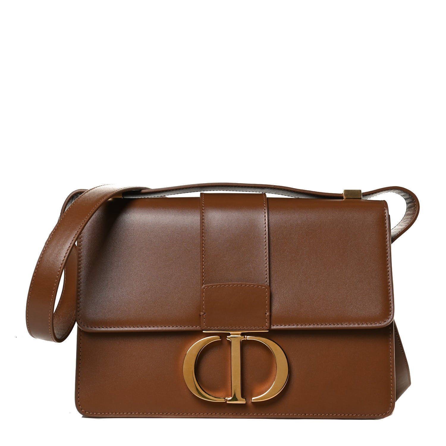 Christian Dior Smooth Calfskin 30 Montaigne Flap Bag Brown 1 of 12