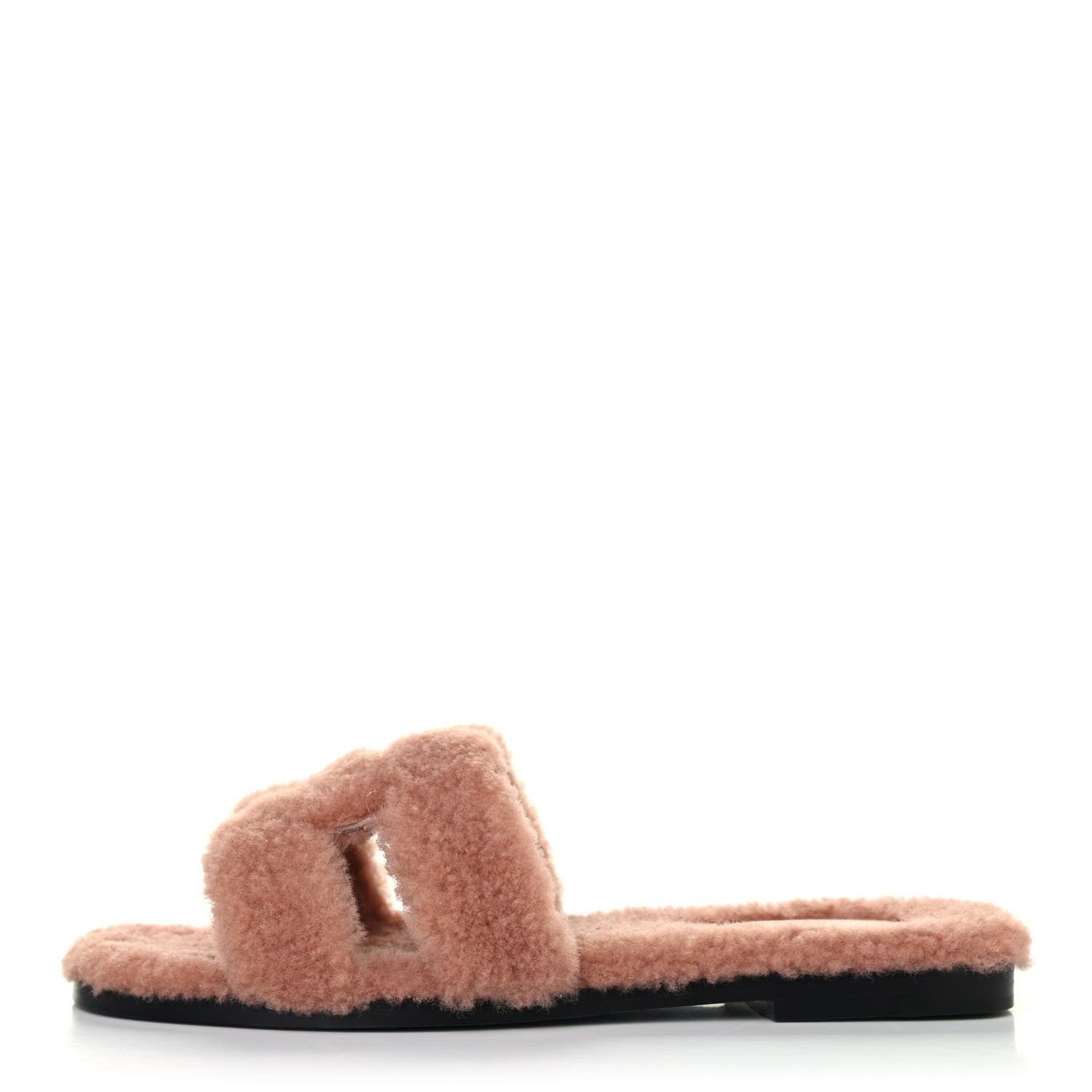 Hermes Woolskin Oran Sandals 37 Rose Aube 1 of 4