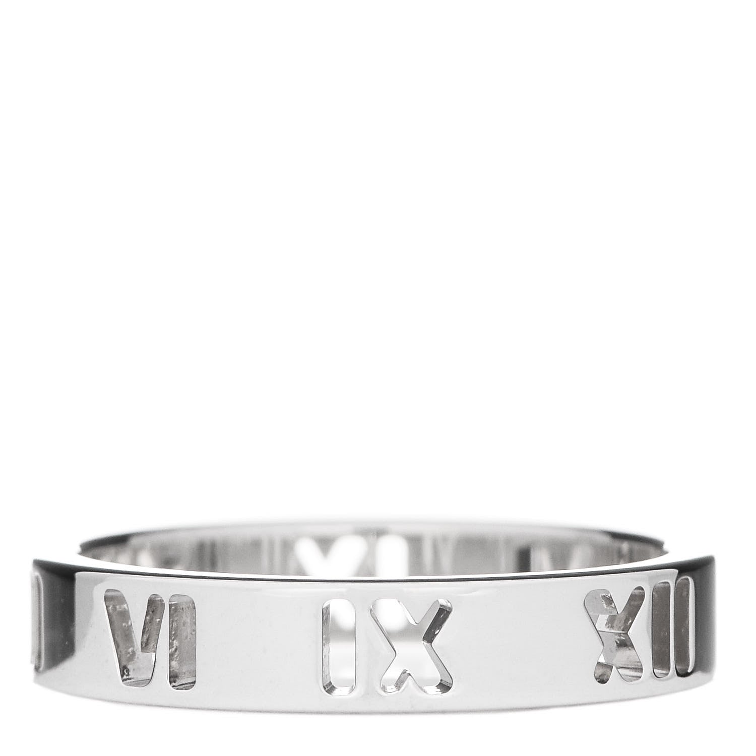 Tiffany Sterling Silver Narrow Atlas Pierced Ring 50 5.25 3 of 5