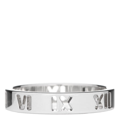 Tiffany Sterling Silver Narrow Atlas Pierced Ring 50 5.25 3 of 5