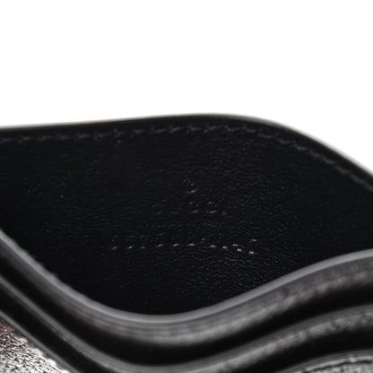 Gucci Calfskin Boar Effect GG Marmont Card Holder Black 4 of 5
