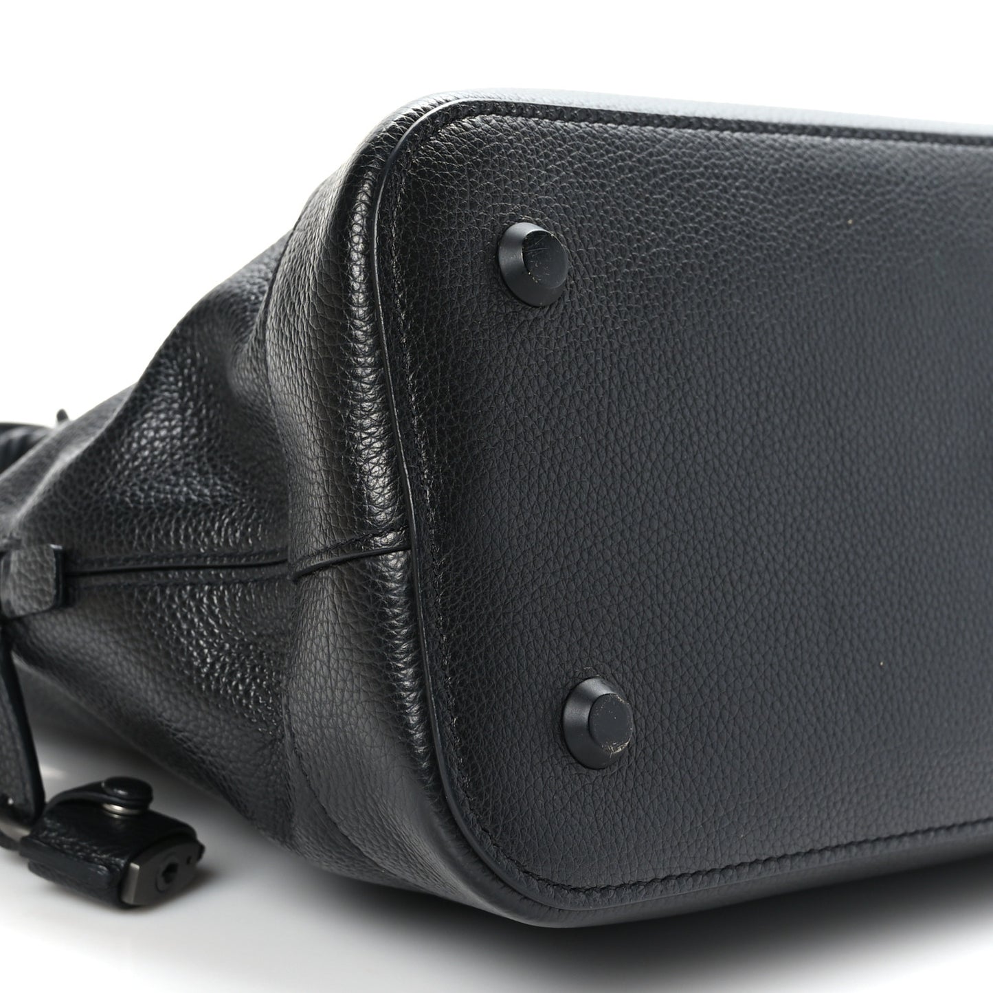 Supple Calfskin Ville Top Handle Bag Black