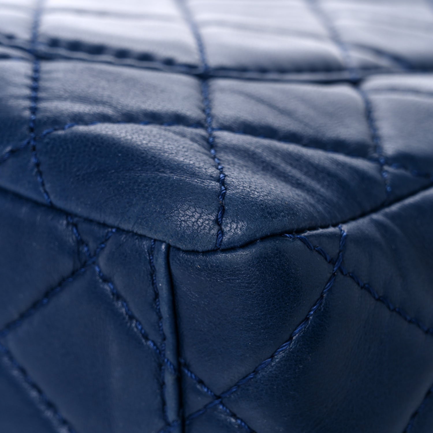 Chanel Lambskin Quilted XL Jumbo Single Flap Blue 10 of 15