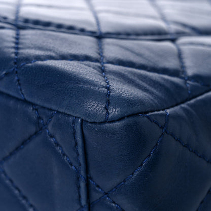 Chanel Lambskin Quilted XL Jumbo Single Flap Blue 10 of 15