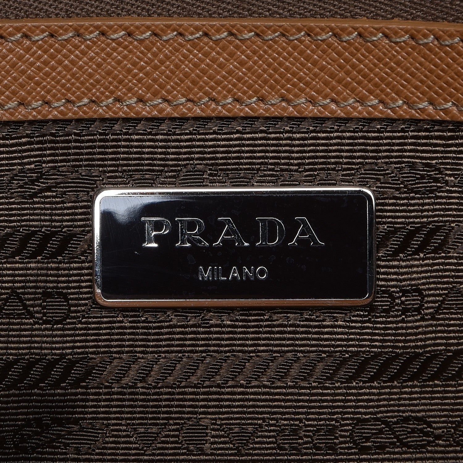 Prada Saffiano Travel Briefcase Beige 13 of 16