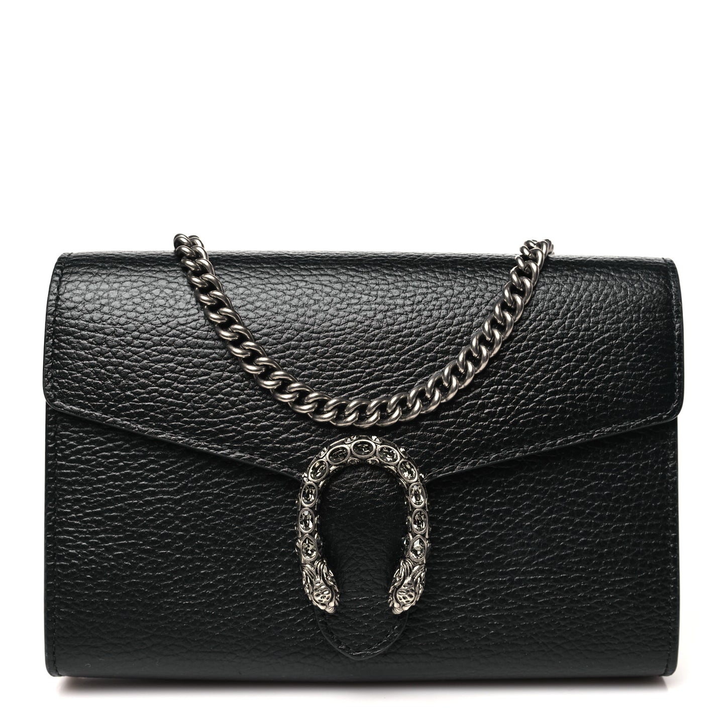 Calfskin Mini Dionysus Chain Wallet Black