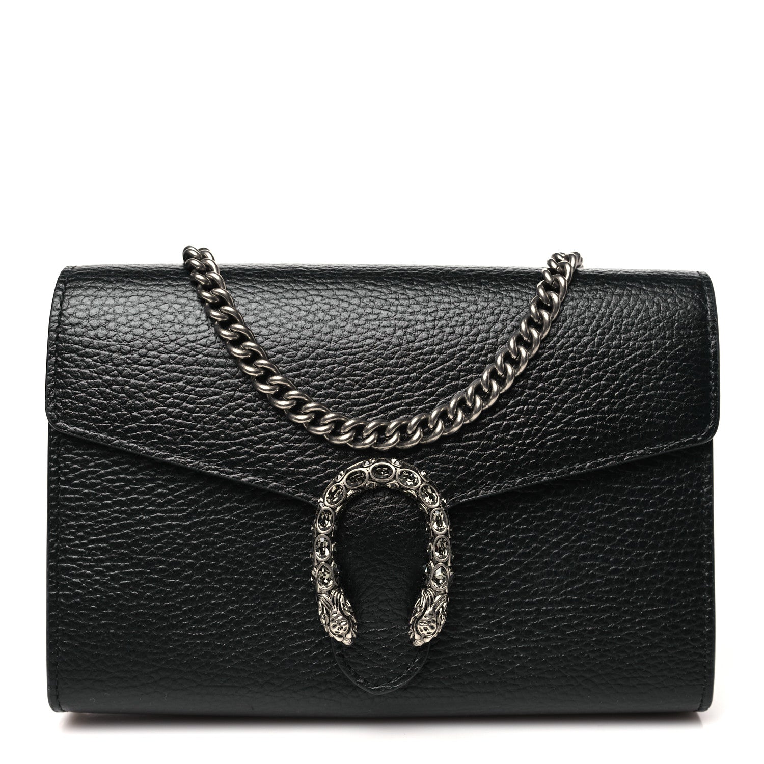 Gucci Calfskin Mini Dionysus Chain Wallet Black 1 of 10