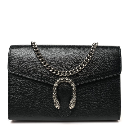 Gucci Calfskin Mini Dionysus Chain Wallet Black 1 of 10